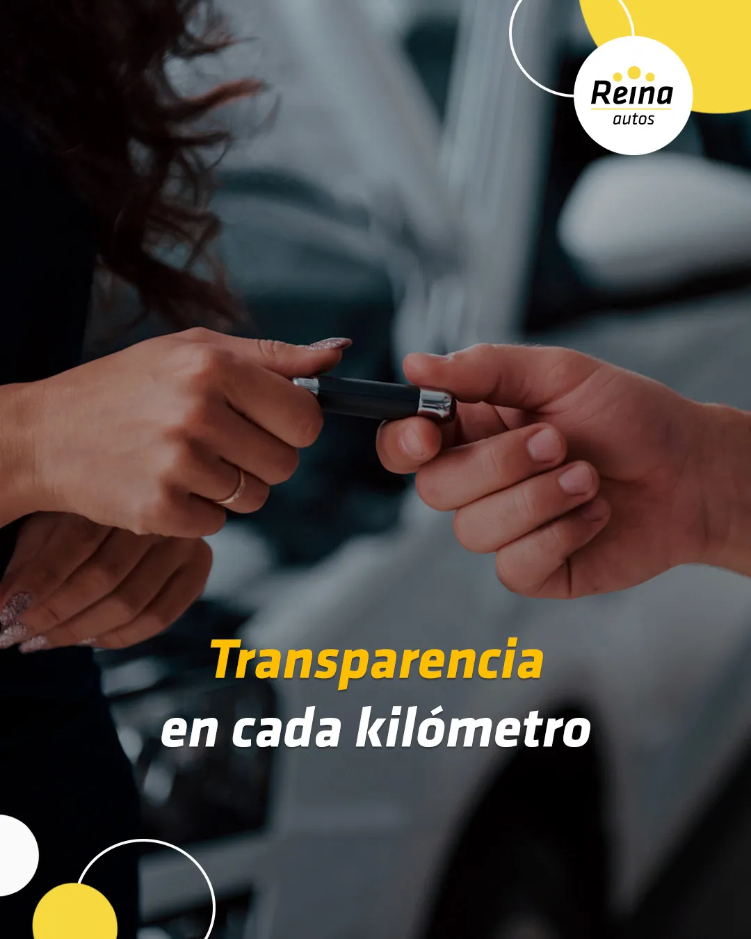 Handover of the keys to a second-hand car with transparency in every kilometre